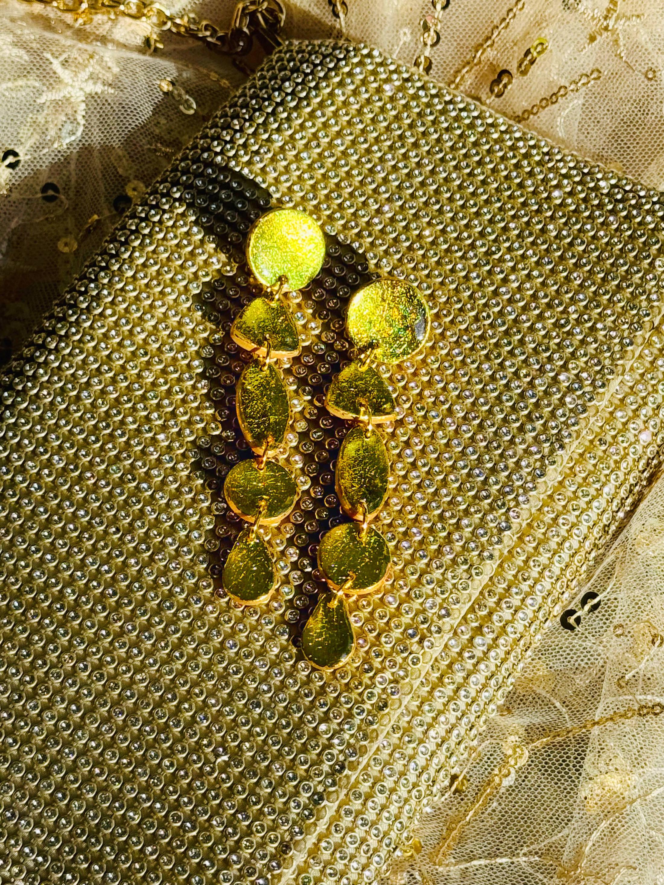 Golden Yellow Metallic Drops