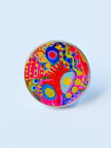 Painted Clay Adjustable Ring