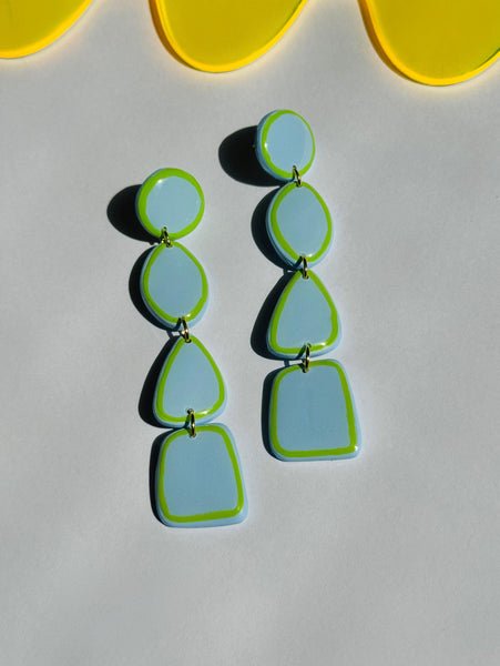 Blue and Green Outlined Dangles