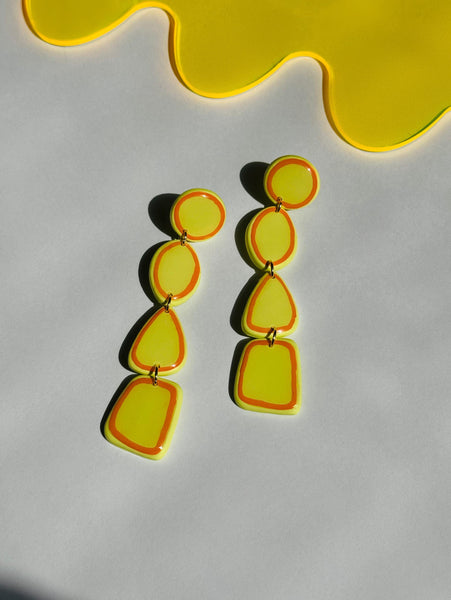 Yellow and Orange Outlined Dangles