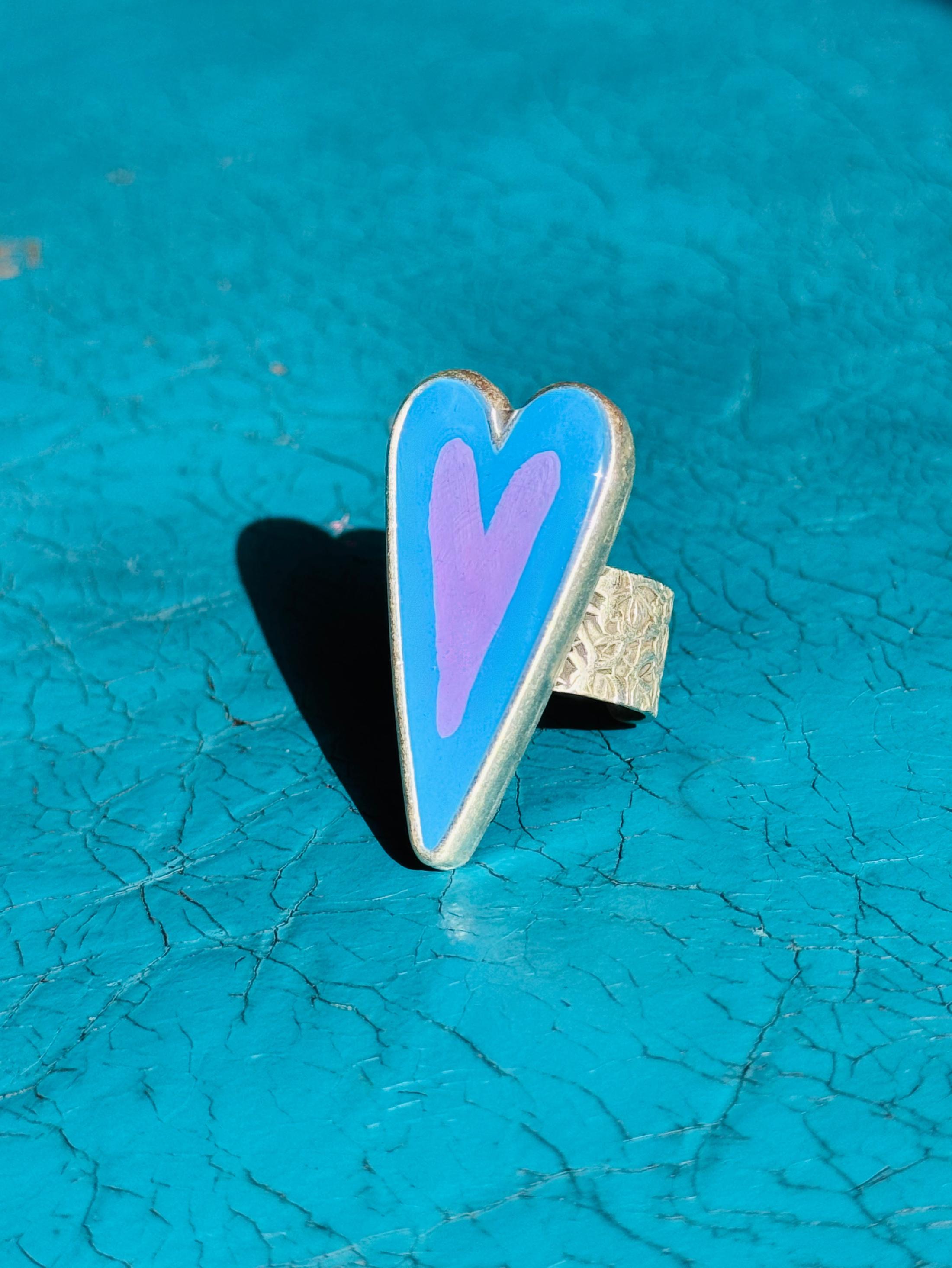 Medium Heart Ring Silver