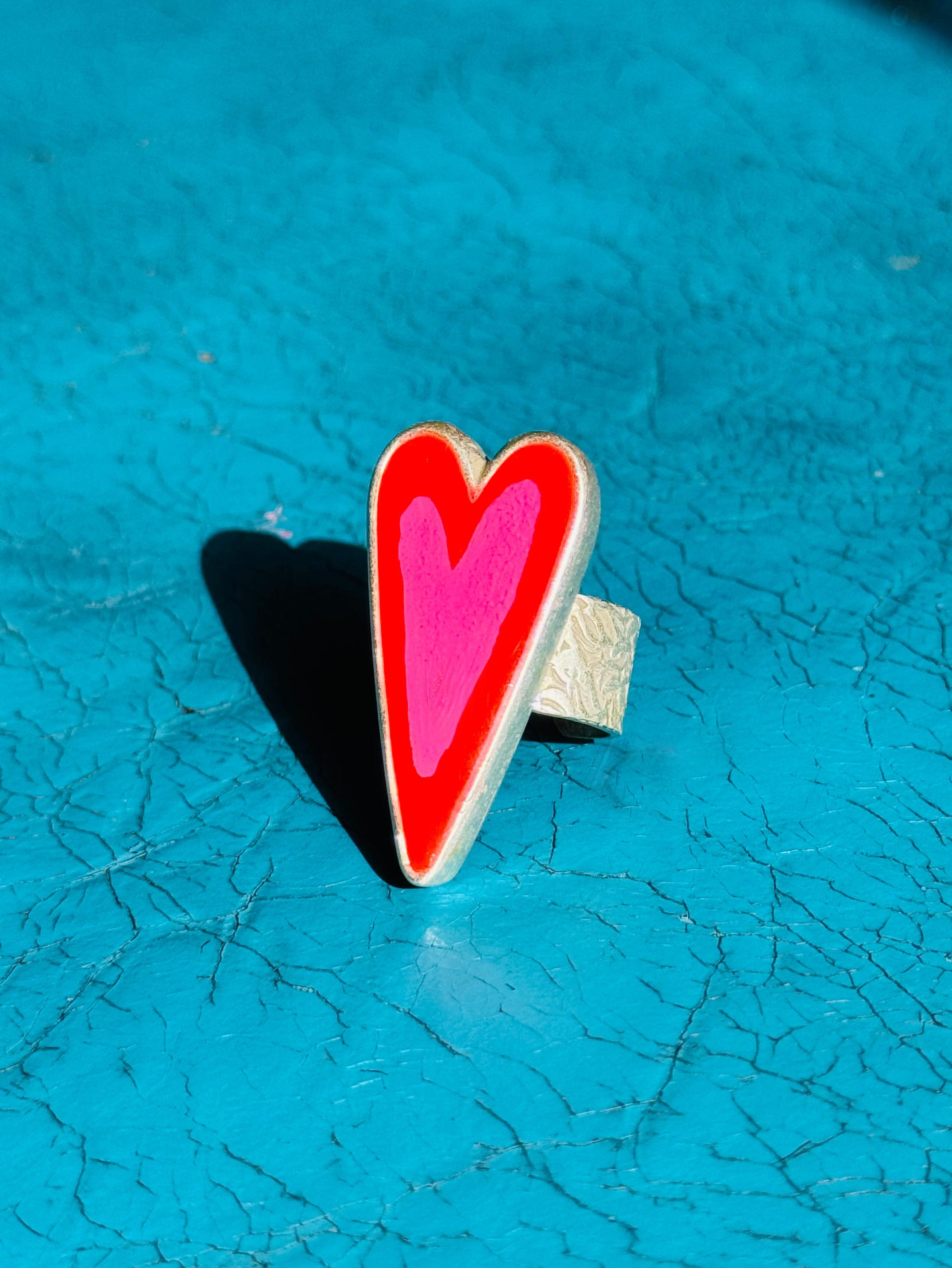 Medium Heart Ring Silver