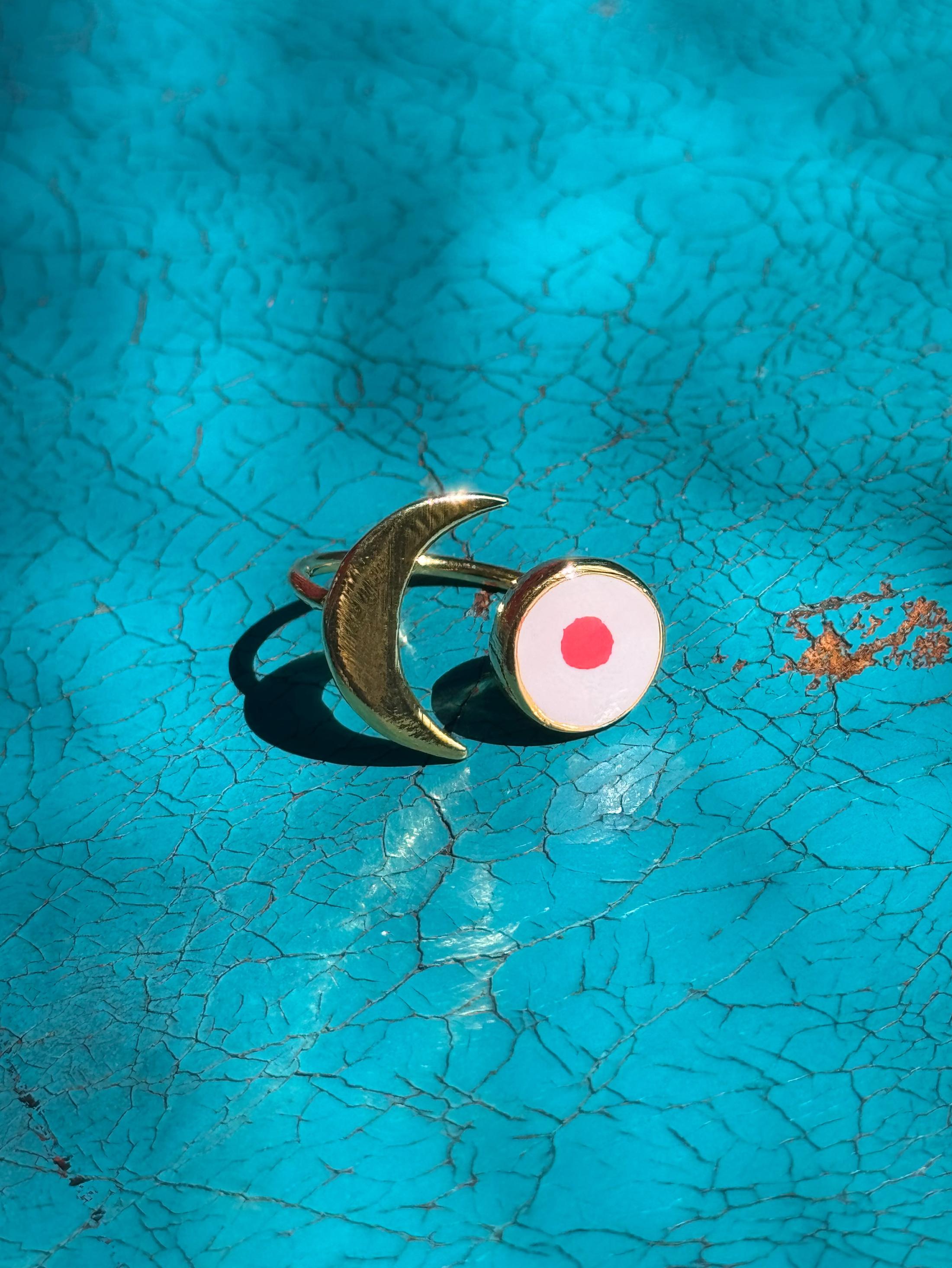 Moon And Sun Ring Gold