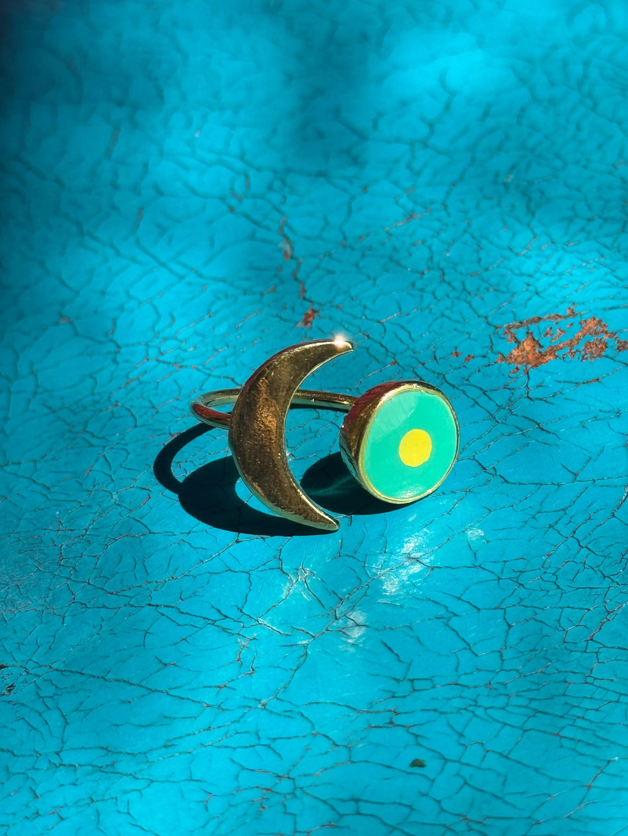 Moon And Sun Ring Gold