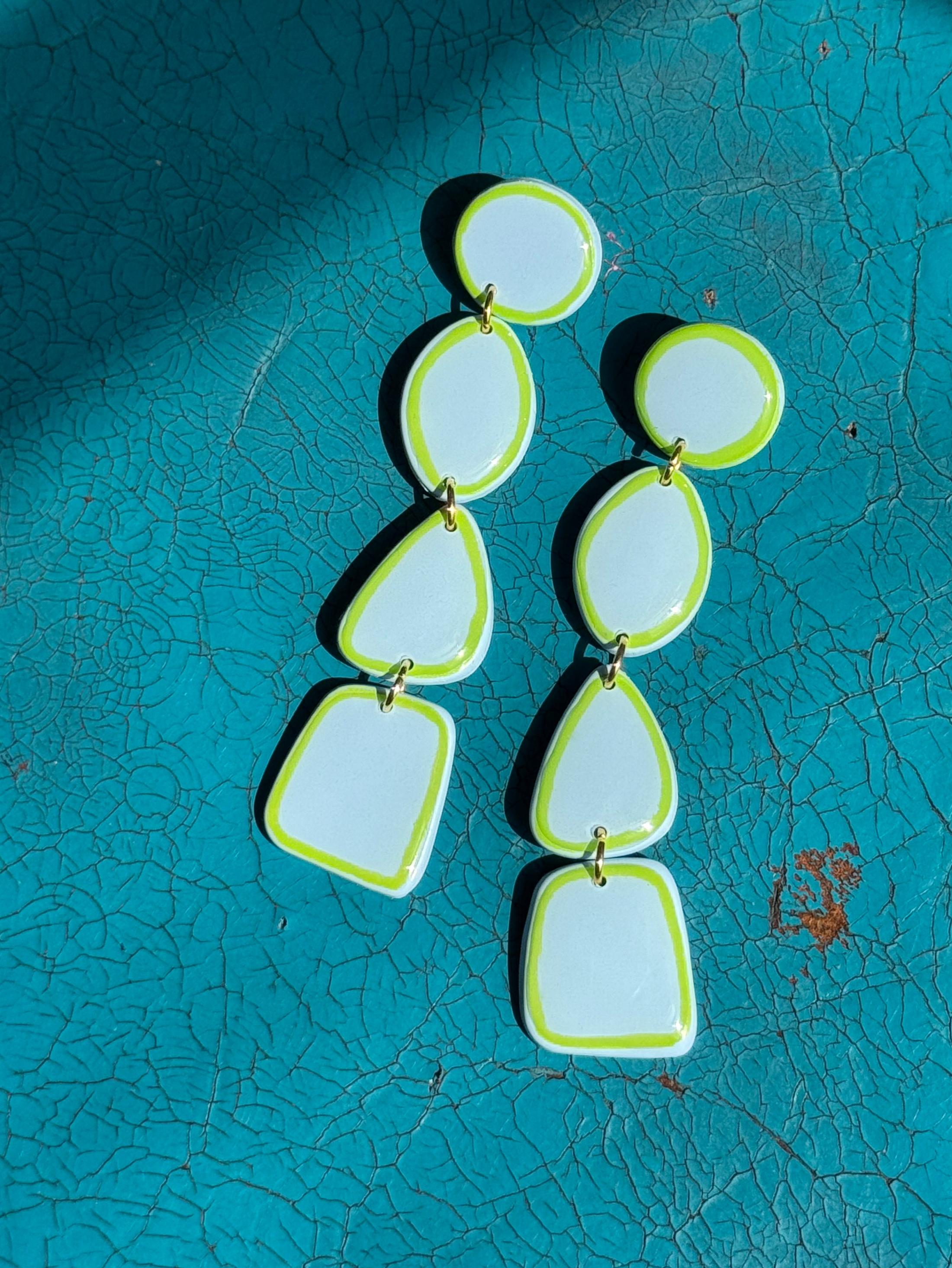 Blue and Green Outlined Dangles