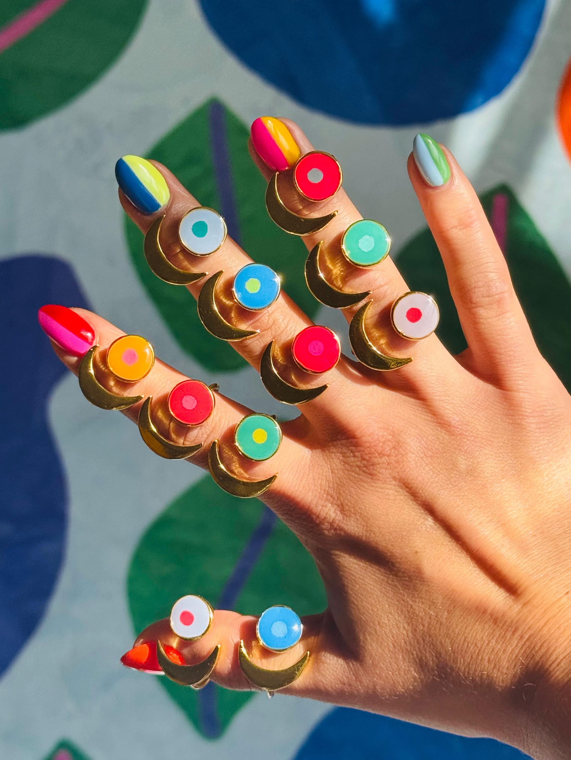 Moon And Sun Ring Gold