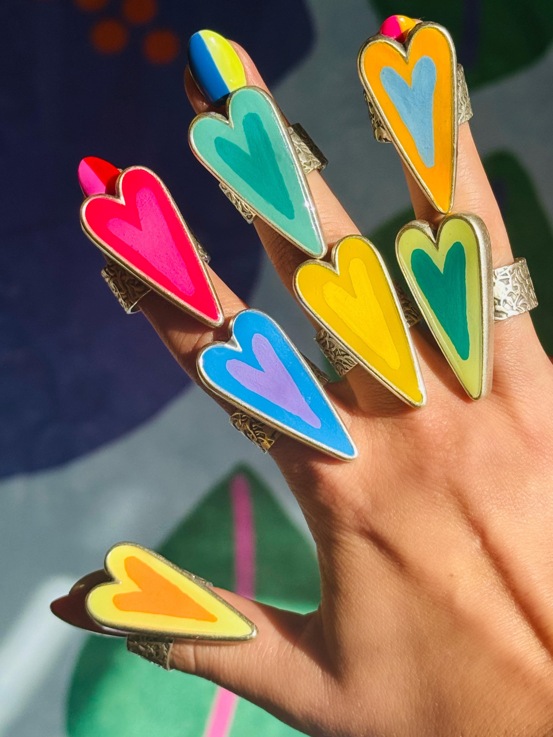 Medium Heart Ring Silver