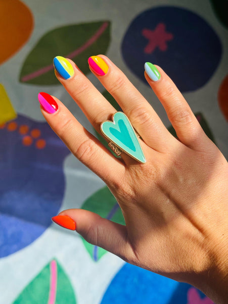 Medium Heart Ring Silver