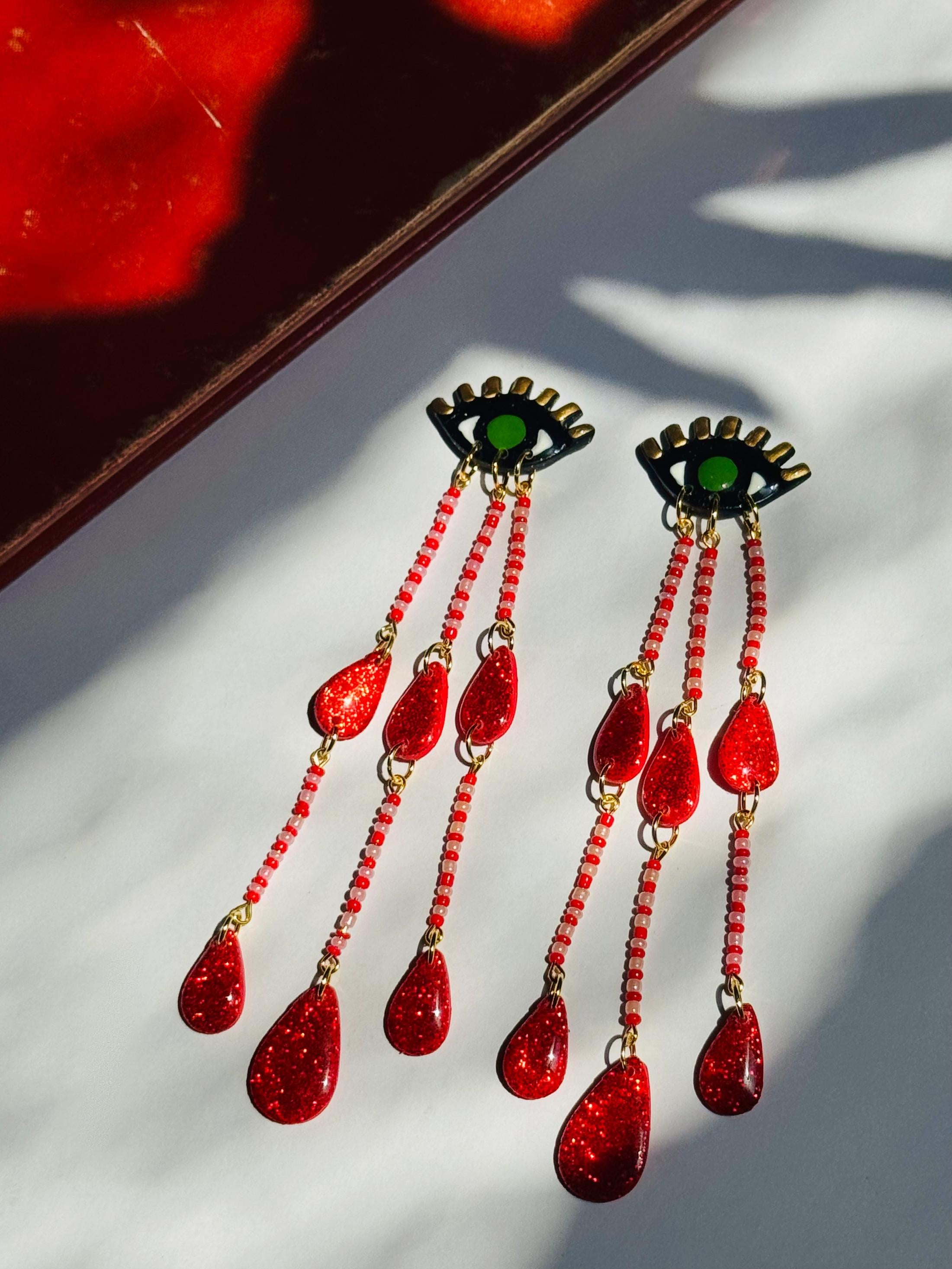 Bloody Eye Drop Dangles