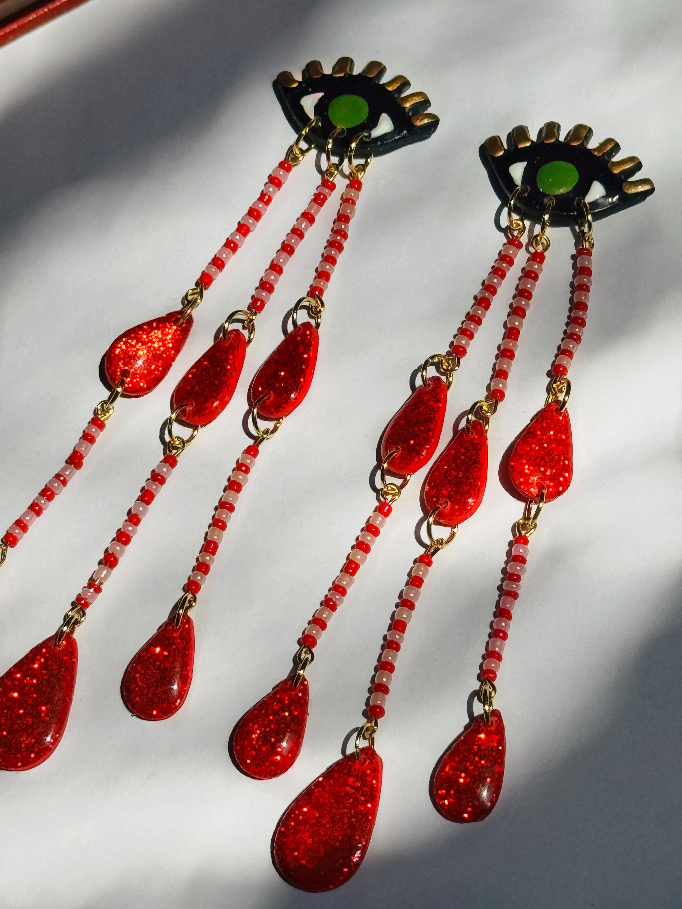 Bloody Eye Drop Dangles