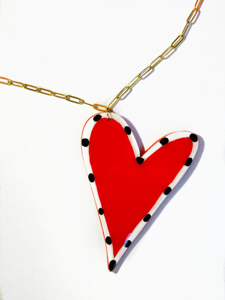 Large Heart Charm Necklace