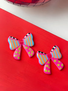 Lovely Striped Pink Bows