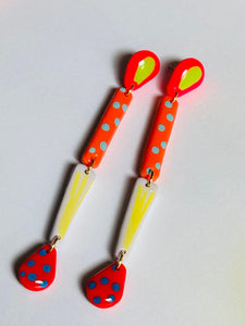 Neon Speckled Dangles