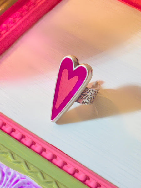 Purple & Pink Heart Ring