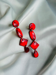 Red Metallic Drops