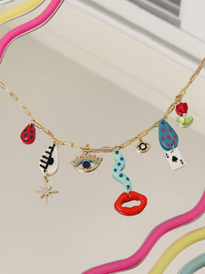 Charming Face Necklace