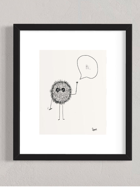 The Smoking Furball Print